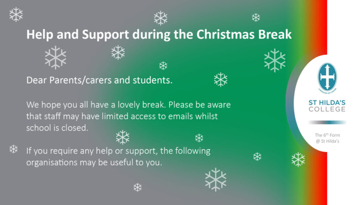 HELP AND SUPPORT DURING CHRISTMAS