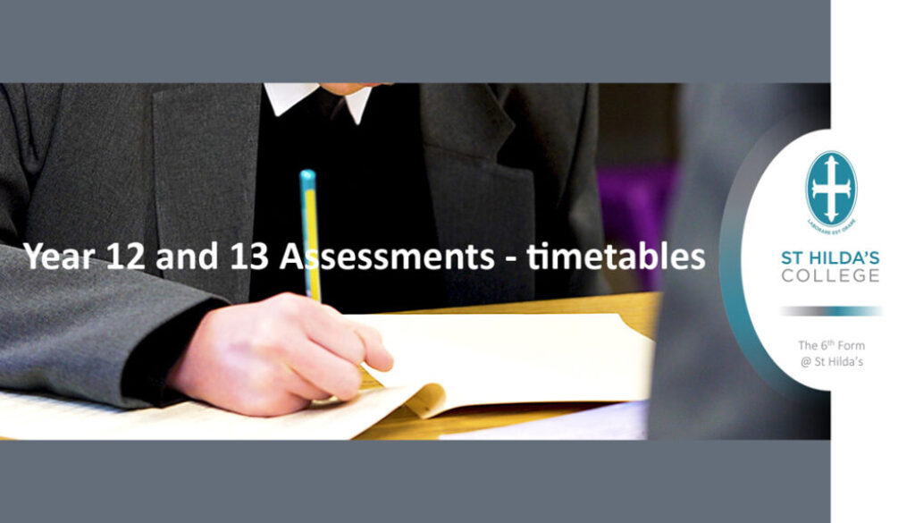 Yr 12 and 13 Assessment Timetable graphic - COLLEGE