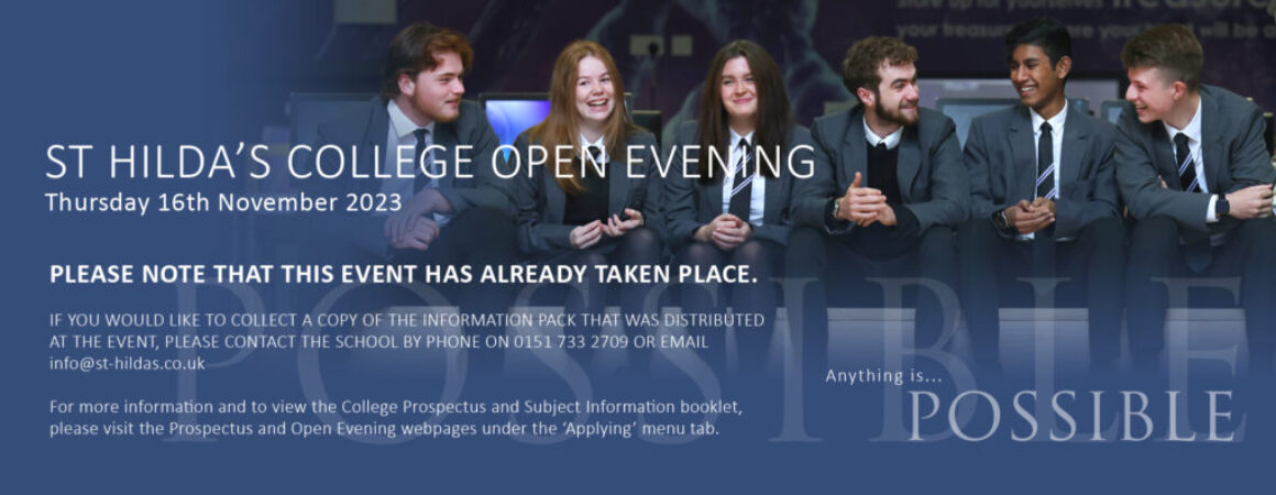 COLLEGE OPEN EVENING 2023 - 96 - slide POST EVENT notice 1